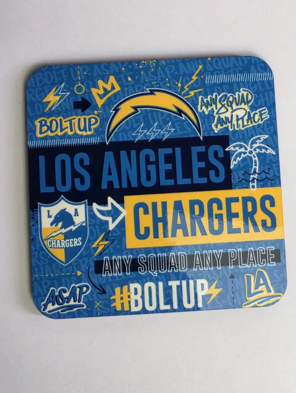 Los Angeles Chargers Official Synthetic Cork Coasters 4